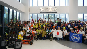 橋繩索救援菁英賽第二日於南投半山夢工廠進行。（樹德半山夢工廠提供）