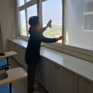 49年次的蕭大姐在朴子就業中心輔導下，成功至嘉義某研發中心擔任環境清潔員／林詩涵翻攝