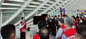 桃園市長張善政日前陪同行政院長卓榮泰視察「春節國際機場邊境檢疫整備情形」，當面向中央請命。