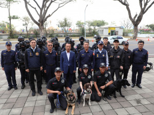 為把關2026台灣燈會安全，警方出動偵爆犬／警方提供