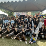 八卦山風管處舉辦鷹緣聚會嘉賓與外籍學生一同出席盛會。（記者扶小萍攝）