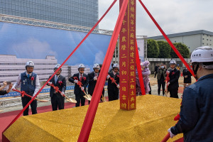 桃園市政府經濟發展局長張誠出席中華精測科公司20日三廠新建工程動土典禮。