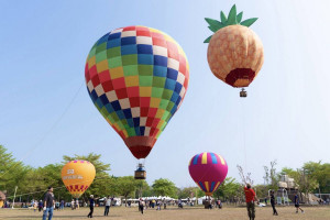 10米熱氣球現身新埤貓頭鷹共融公園! 春分嘉年華打造戶外派對 吸引親子打卡（圖／屏東縣政府提供）