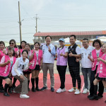 嘉義市劉厝里里長參選人曾博怡今在劉厝三號公園旁舉辦「地瓜傳愛，公益市集」／林詩涵攝影