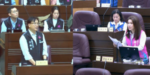 市議員謝美英於議會質詢時，秀出過年期間桃園發生的天價拖吊收費案例，嚴厲譴責黑心業者趁火打劫。