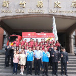 嘉南電腦公司斥資450萬元捐贈一輛小型水箱消防車。