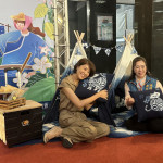 許縣長與邱鄉長歡迎大家參與Hakka嘉年華。（記者扶小萍攝）