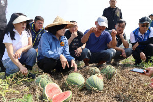 雲林縣長張麗善率農業團隊前往二崙田區進行四方會勘／翻攝照片