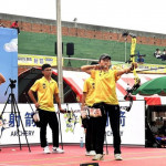 全中運湖口國中橫掃複合弓男女雙金。