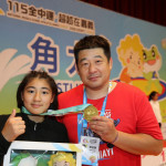 朴子國中黃珞旖榮獲115年全中運角力金牌／嘉義縣府提供