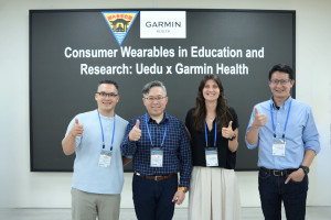 中央大學通識教育中心與 Garmin Health亞洲研究團隊共同舉辦研討會，分享穿戴裝置在教育、健康科學及學習分析領域的應用成果。