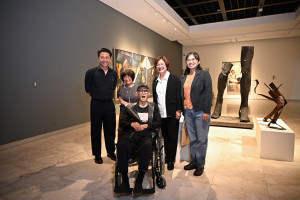 返鄉首展《轉身之後》，雕塑大師林良材以鋼鐵刻畫生命韌性。圖／彰化縣政府提供