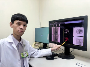 衛福部豐原醫院核子醫學科主任賴勇祈透過最新核子醫學影像技術，揪出60多歲男性罹患罕見的「轉甲狀腺素蛋白型心臟類澱粉沉積症（ATTR-CM）」。