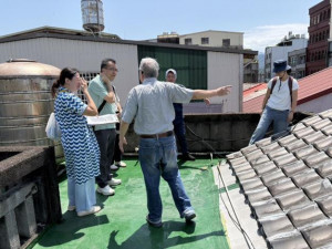 新竹縣古蹟歷史建築紀念建築及聚落建築群管理維護補助作業，現場勘查關西樹德醫院。