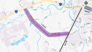 楊梅區秀才路178巷拓寬暨延伸至中山南路工程-路線圖。