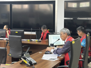 水利署長林元鵬再次主持巴威颱風防汛整備會議。