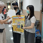 臺北榮總新竹分院結合竹東分局偵查隊辦理反詐騙宣導。