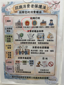 台中住宅處公告驚見中國國徽 挨批國家認同錯亂、淪統戰破口。