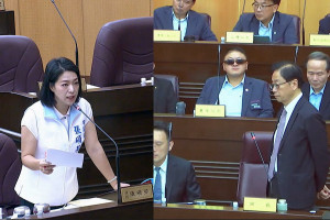 毒油事件敲響食安警鐘，桃園市議員張碩芳針對食安問題質詢桃園市長張善政。