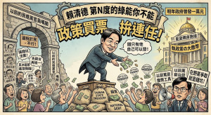 賴清德喊發一萬，挨酸政策買票（圖／ai生成）