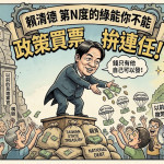 賴清德喊發一萬，挨酸政策買票（圖／ai生成）