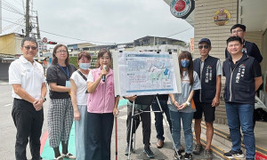 解決淹水施工說明。林重鎣