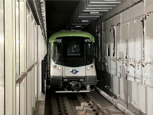 台北捷運萬大線行駛主線軌道進行動態測試。（圖／資料照片，圖源：台北市府捷運工程局機電系統工程處）