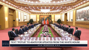 美國總統川普2026年5月訪問中國，14日與中國國家主席習近平進行「川習會」會談。（圖／資料照片，圖源：翻攝自YouTube頻道The White House直播）