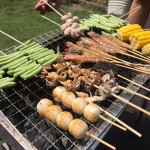 營養師提醒大家烤肉勿忘搭配蔬菜等。（南投醫院提供）