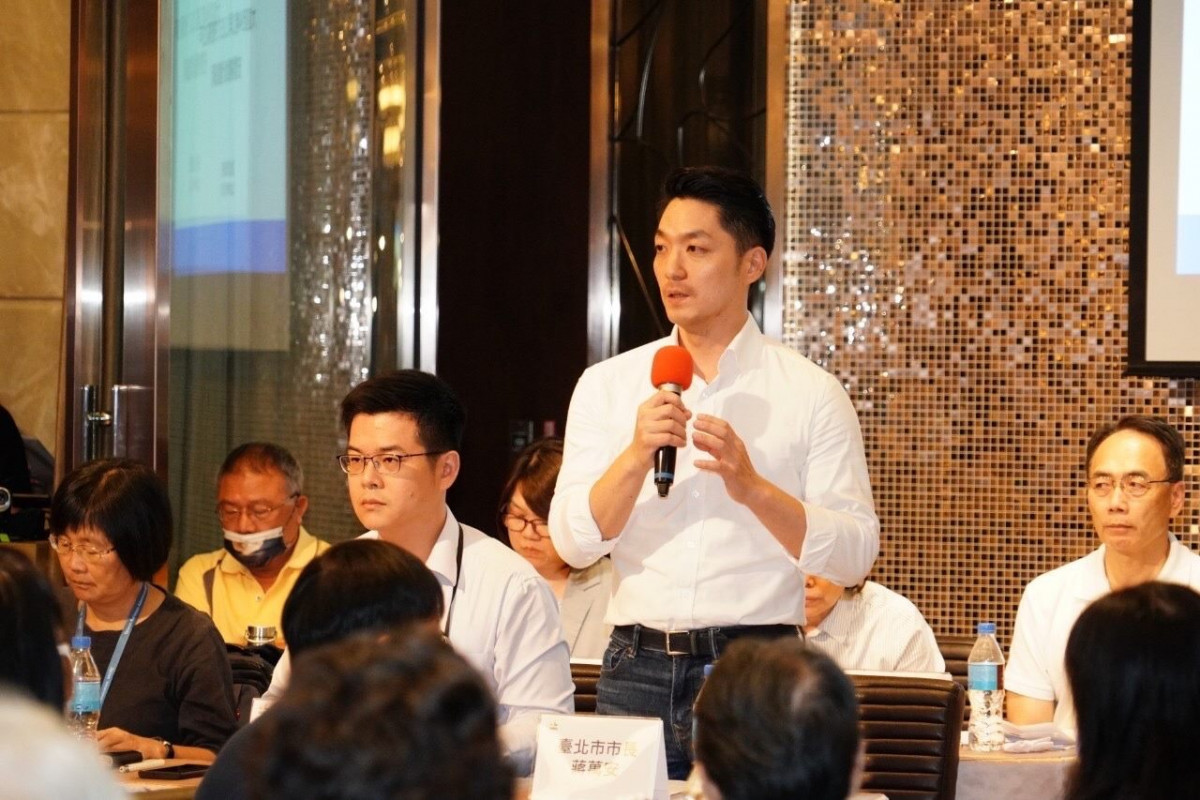 台北市長蔣萬安於2023年9月13日出席基泰大直25戶下塌戶安置補助說明會。（圖／資料照片，圖源：台北市府秘書處媒體事務組）