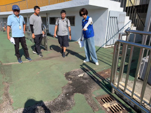 臺中市議員邱愛珊召開豐原體育場整建工程施工前說明會。