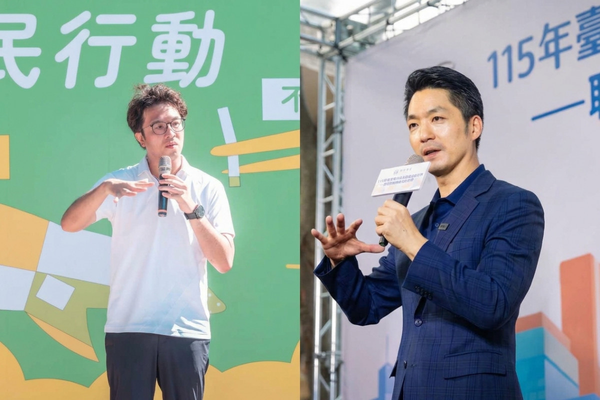 民主進步黨籍台北市長參選人沈伯洋（左）與現任中國國民黨籍台北市長蔣萬安（右）。（圖／合成照片，原圖取自Facebook帳號台北 沈伯洋、蔣萬安Facebook）