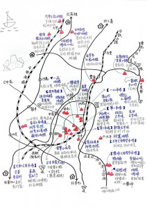 手繪台中粽子地圖