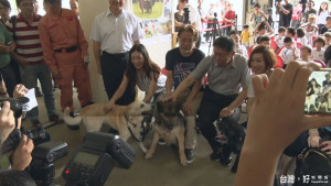 北市搜救犬退役　柯頒發「榮譽市犬」獎章