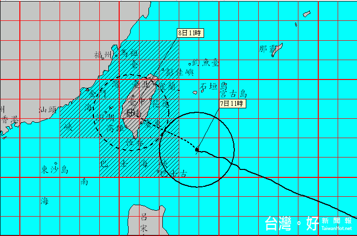 強颱尼伯特來勢洶洶　今晚至明日影響台灣最劇烈