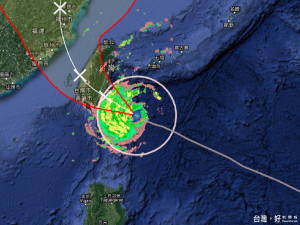 強颱尼伯特暴風圈已觸陸（圖／翻攝自中央氣象局網站）