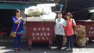 南田市場落實垃圾不落地，子車集中清運里鄰環境優！