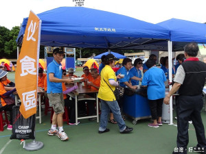 板橋公所開設防災公園、收容所各編組任務介紹及各項實境演練等。（圖／記者黃村杉攝）