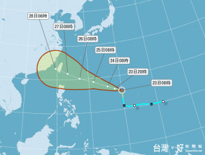 颱風梅姬生成　預計下周二、三最接近台灣（圖／中央氣象局）