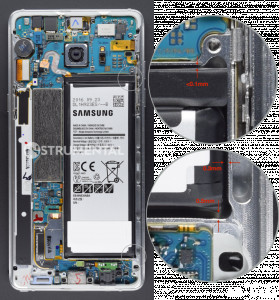 美國獨立第三方調研機構Instrumental就表示，三星Galaxy Note 7手機會出現多起爆炸自燃事件，其問題可能出在其機身過窄，電池預留緩衝空間不夠。（圖／ Instrumental）