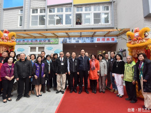 市長朱立倫29日主持石門區社福大樓啟用典禮。（圖／記者黃村杉攝）