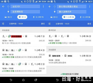 Google宣布，現已在台灣上線即時大眾運輸資訊功能，台北、新北、桃園、台中、高雄5都的民眾，可以在Google地圖查詢公車、台鐵即時的到站時間資訊。