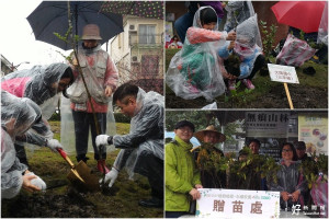 植樹又送樹苗歡慶聖嘉民啟智中心30歲。（圖／羅東林管處提供）