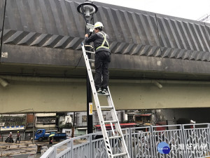 第二批監視器已完成建置，將有效嚇阻高灘地犯罪，減少治安死角。（圖／高管處提供）