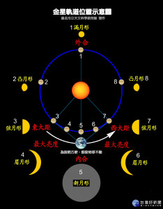 金星達最大亮度　錯過等明年（圖／臺北市立天文科學教育館提供）