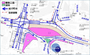 現況(第三階段)動線示意圖（圖／臺北市政府工務局新建工程處提供）