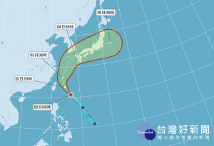 颱風「南瑪都」生成　擦邊球通過東部海域　不排除發布海警（圖／中央氣象局提供）