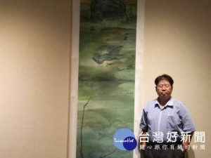 王俊盛墨彩創作展「意游」，臺南文化中心第一藝廊展出。