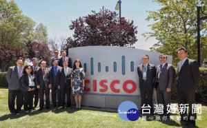 桃園市長鄭文燦率市府團隊，在加州矽谷參訪思科（Cisco）總部。