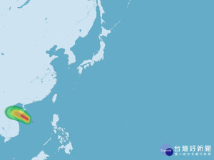 位於中西沙島海面的熱帶性低氣壓，於今(15)日下午2點發展為輕度颱風塔拉斯，颱風將持續朝西北西方向移動，往海南島南方的海面行進。（圖／翻攝自中央氣象局網站）